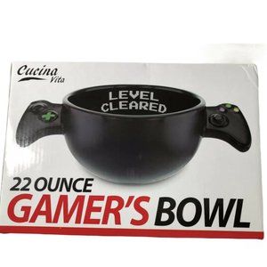 Gamer's Bowl: "Level Cleared" Design! Black New